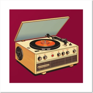 vintage Record Player Posters and Art